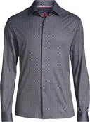 Soul of London Pattern Stretch Dress Shirt - Blue