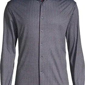 Soul of London Pattern Stretch Dress Shirt - Blue