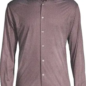 Soul of London Pattern Stretch Dress Shirt - Burgundy