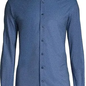 Horst Patterned Soft Dress Shirt - Navy
