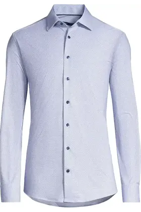 Horst Patterned Soft Dress Shirt - Light Blue