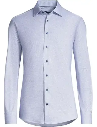 Horst Patterned Soft Dress Shirt - Light Blue