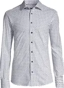 Horst Patterned Soft Dress Shirt - White