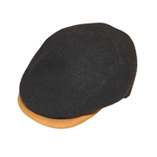 Magill Prime Duckbill Paperboy Hat W/Leather Trim - Black