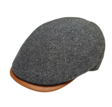 Magill Prime Duckbill Paperboy Hat W/Leather Trim - Grey