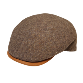 Magill Prime Duckbill Paperboy Hat W/Leather Trim - Tan