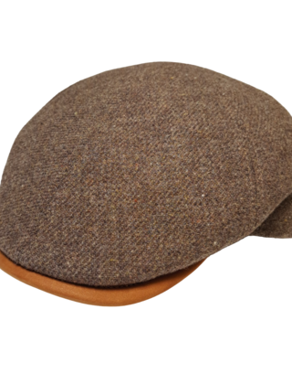 Magill Prime Duckbill Paperboy Hat W/Leather Trim - Tan