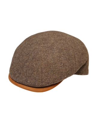 Magill Prime Duckbill Paperboy Hat W/Leather Trim - Tan