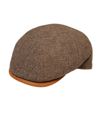 Magill Prime Duckbill Paperboy Hat W/Leather Trim - Tan