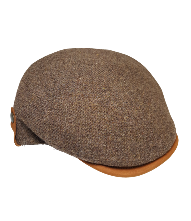 Magill Prime Duckbill Paperboy Hat W/Leather Trim - Tan