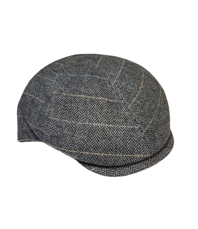 Magill Victor Duckbill Paperboy Hat - Grey Herringbone