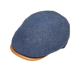 Magill Prime Duckbill Paperboy Hat W/Leather Trim  - Navy