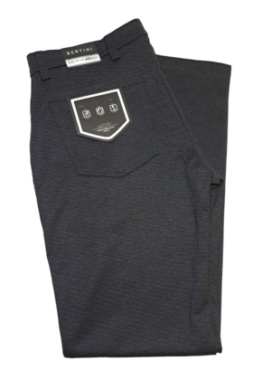 Bertini Criss Cross Weave Five Pocket Pants - Navy Mix