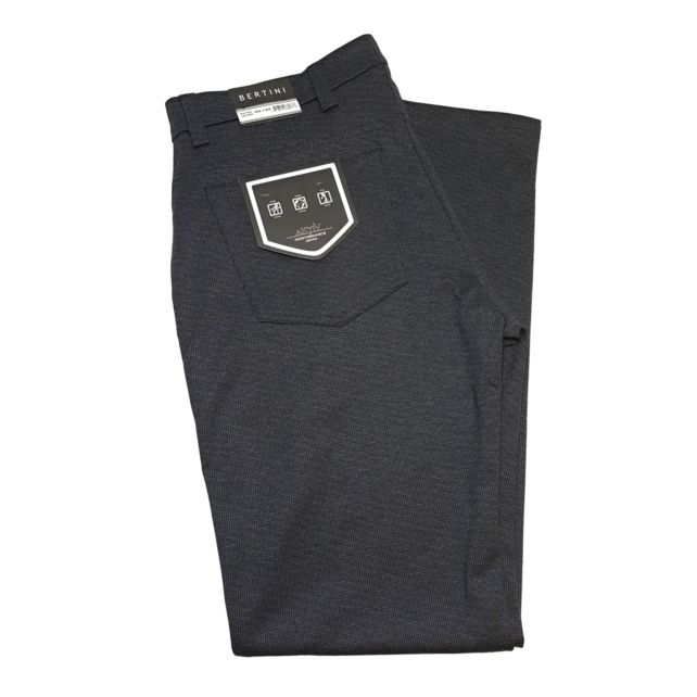 Bertini Criss Cross Weave Five Pocket Pants - Navy Mix