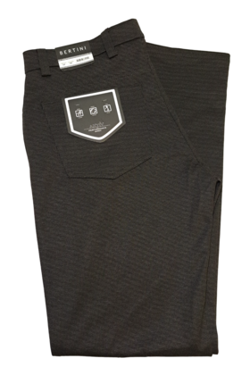 Bertini Criss Cross Weave Five Pocket Pants - Charcoal Mix