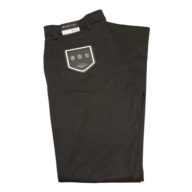 Bertini Criss Cross Weave Five Pocket Pants - Charcoal Mix