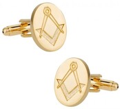 Gold Tone Freemason Cufflinks