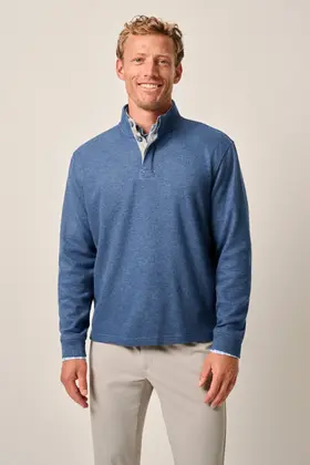 Johnnie-O - Banyan Henley Pullover - Ocean