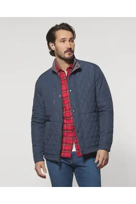 Johnnie-O - Juno Quilted Snap Jacket - Navy