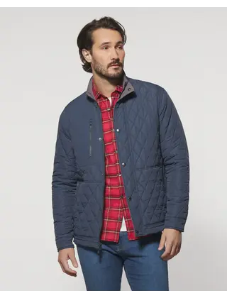 Johnnie-O - Juno Quilted Snap Jacket - Navy
