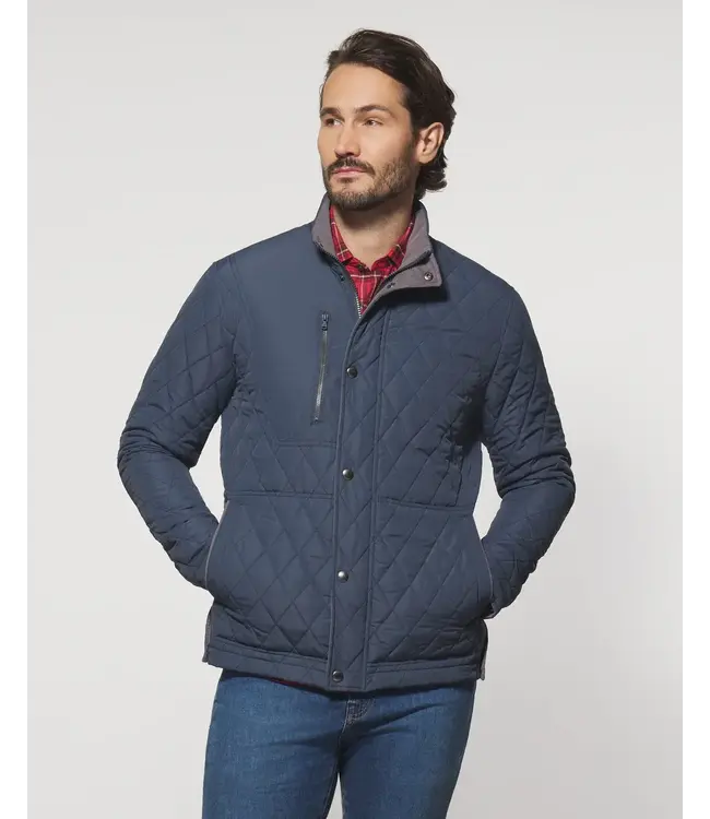 Johnnie-O Johnnie-O - Juno Quilted Snap Jacket - Navy