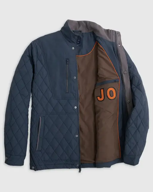 Johnnie-O - Juno Quilted Snap Jacket - Navy