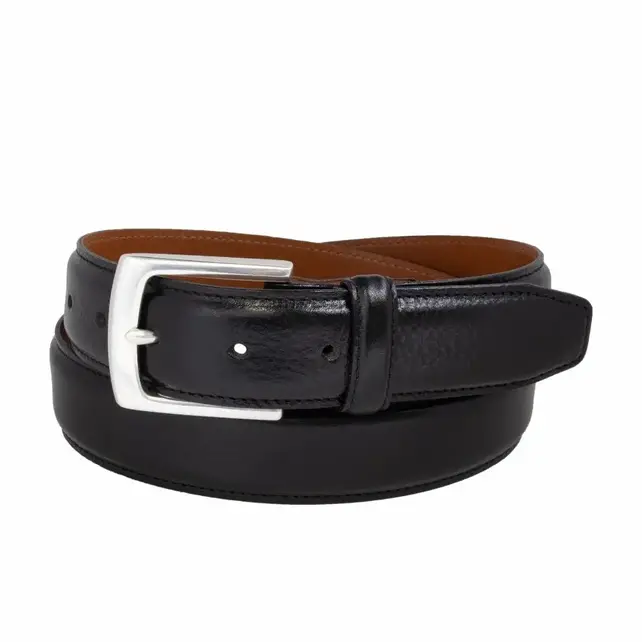 Vince Camuto - Shrunken Italian Full Grain Leather Belt - Black