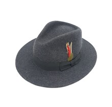 Magill Summit Wide Brim Fedora - Grey Mix/Black