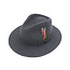 Magill Summit Wide Brim Fedora - Grey Mix/Black