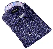 Eldorado Cotton Pattern Stretch Dress Shirt - Multi