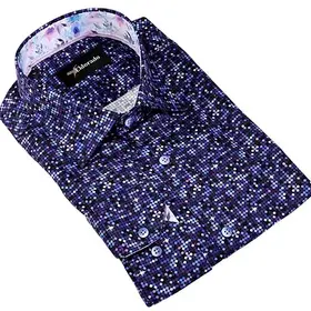 Eldorado Cotton Pattern Stretch Dress Shirt - Multi