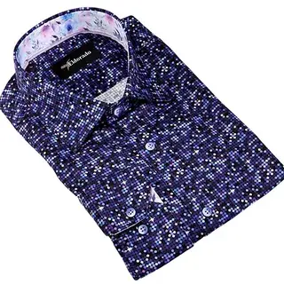 Eldorado Cotton Pattern Stretch Dress Shirt - Multi