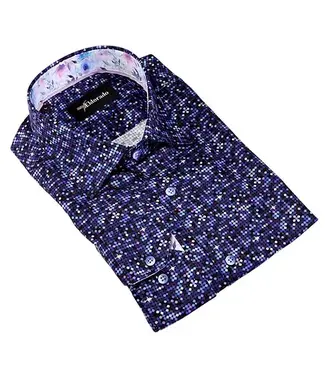Eldorado Cotton Pattern Stretch Dress Shirt - Multi