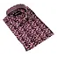 Eldorado Cotton Pattern Stretch Dress Shirt - Wine