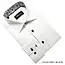 Eldorado Jacquard Dress Shirt - White W/Black  Buttons