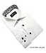 Eldorado Jacquard Dress Shirt - White W/Black  Buttons