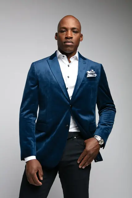 7 Downie St. Exton Velvet Dinner Jacket - Navy 7 Downie St. Exton Velvet Dinner Jacket - Navy
