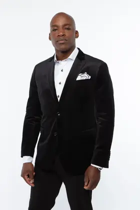 7 Downie St. Exton Velvet Dinner Jacket - Black
