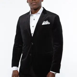7 Downie St. Exton Velvet Dinner Jacket - Black
