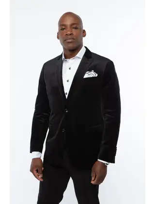 7 Downie St. Exton Velvet Dinner Jacket - Black