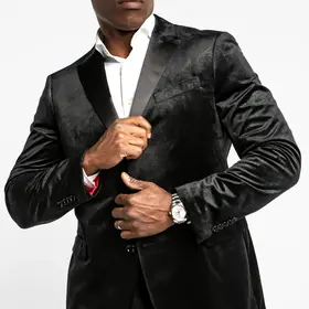 7 Downie St. Valencia Paisley Dinner Jacket - Black