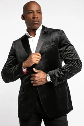 7 Downie St. Valencia Paisley Dinner Jacket - Black