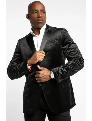 7 Downie St. Valencia Paisley Dinner Jacket - Black