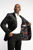 7 Downie St. Valencia Paisley Dinner Jacket - Black