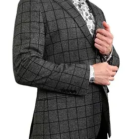 Eldorado - Bruce Windowpane Sport Coat - Grey