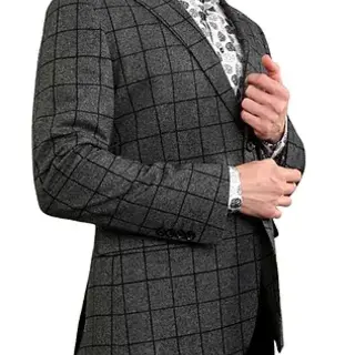 Eldorado - Bruce Windowpane Sport Coat - Grey
