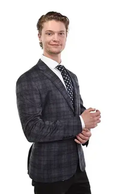 Eldorado - Stewart Plaid Stretch Sport Coat - Navy/Grey