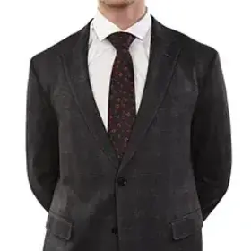 Eldorado - Shelby Plaid Stretch Sport Coat - Burgundy/Grey