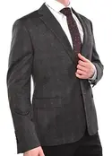 Eldorado - Shelby Plaid Stretch Sport Coat - Burgundy/Grey Eldorado - Shelby Plaid Stretch Sport Coat - Burgundy/Grey