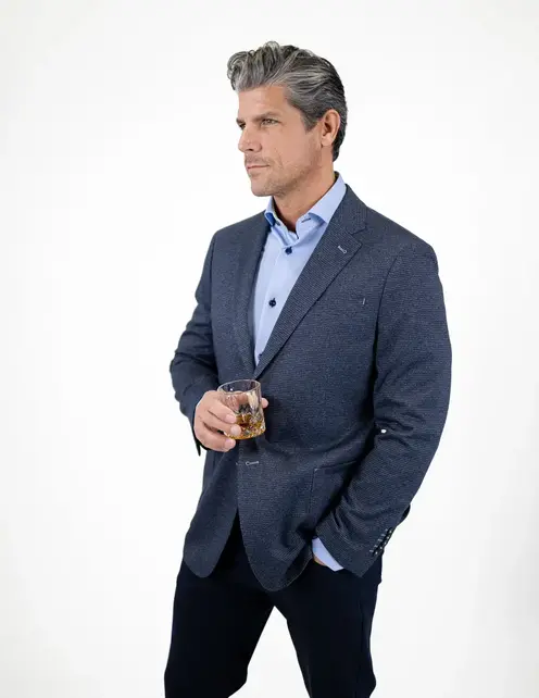 7 Downie St. Langford Houndstooth Knit Sport Coat - Navy 7 Downie St. Langford Houndstooth Knit Sport Coat - Navy